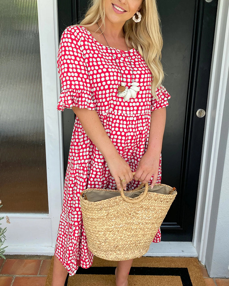 Sylvia™ – Polka Dot Ruffle Dress