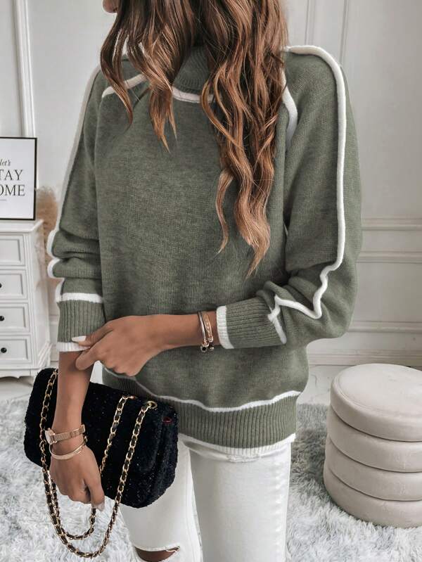 Sylvia™ - Olive Cotton Jumper