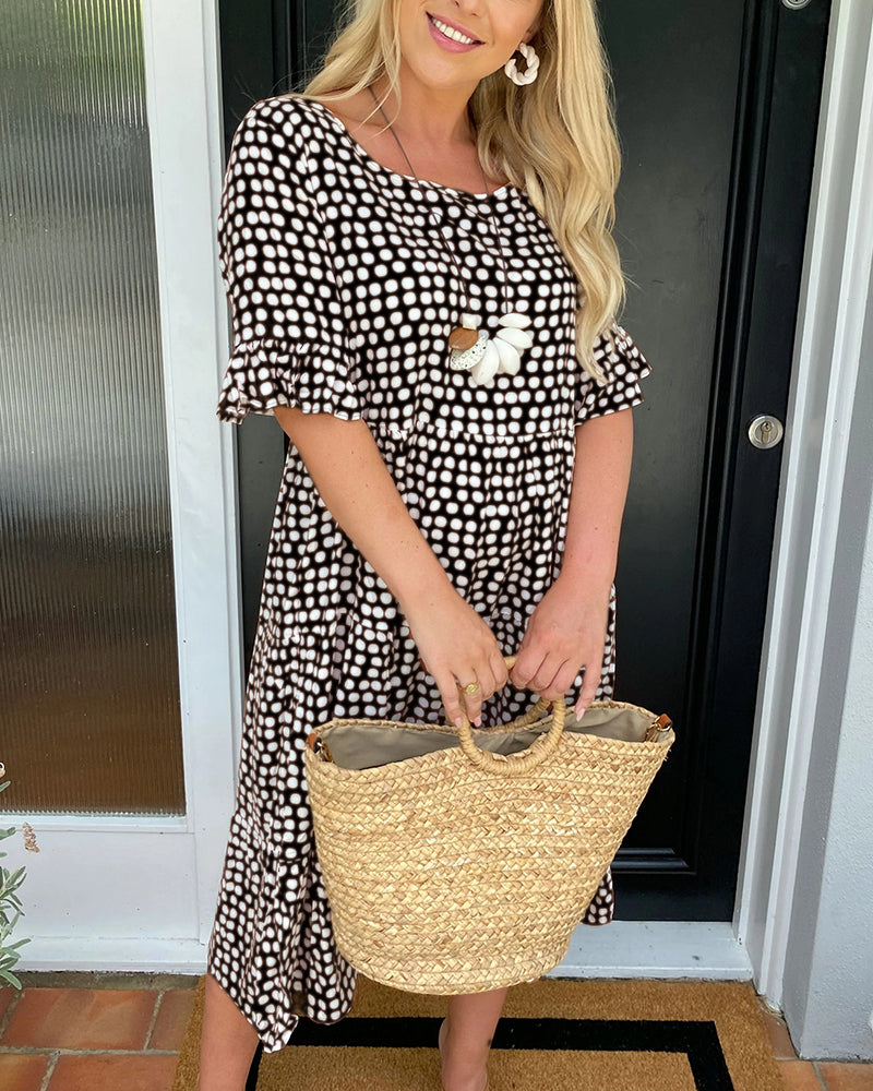 Sylvia™ – Polka Dot Ruffle Dress