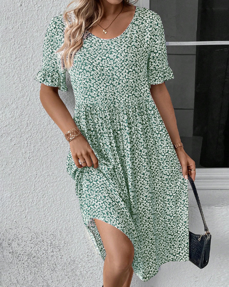 Sylvia™ - Elegant Floral Midi Dress for Women