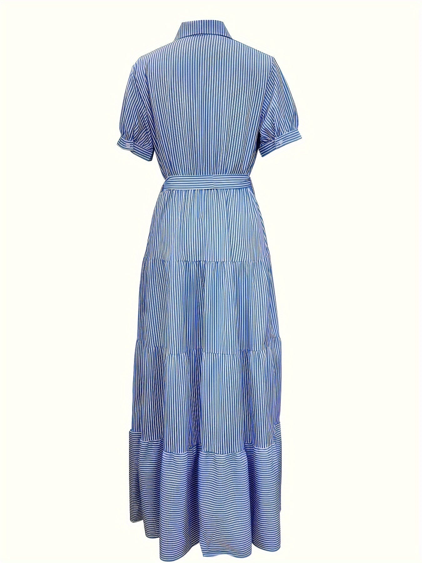 Sylvia™ – Belted Striped Shirt Dress