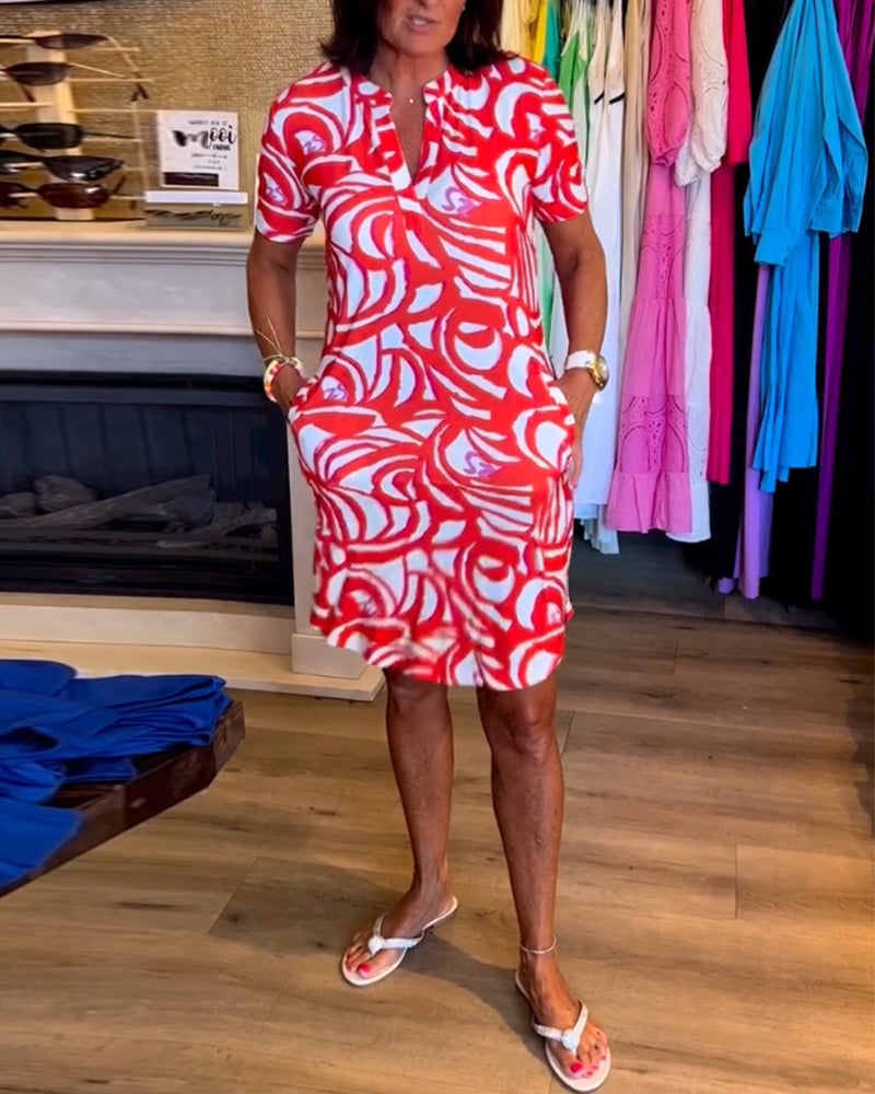Sylvia™ – Abstract Polo Mini Dress