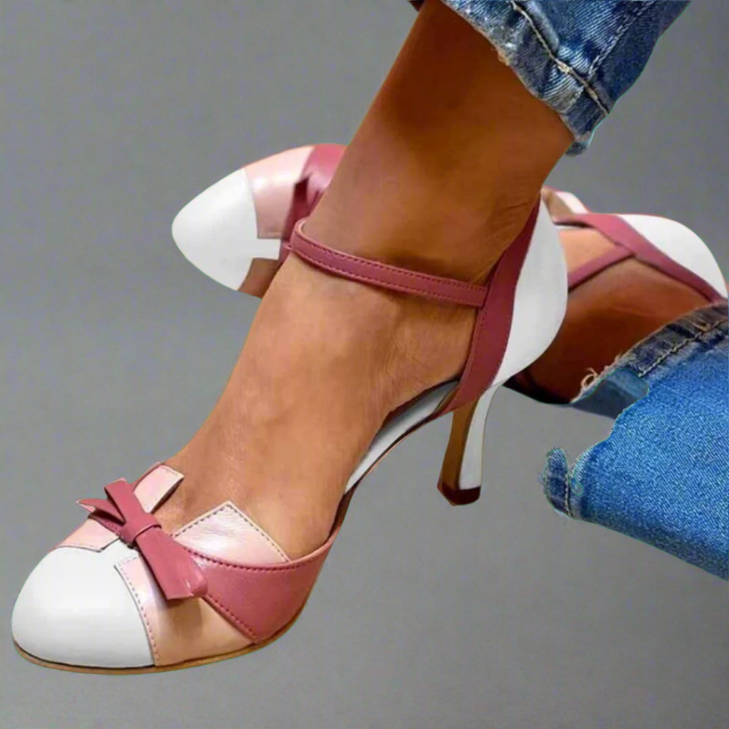 Sylvia™ – Bow Detail Mid Heel Shoes
