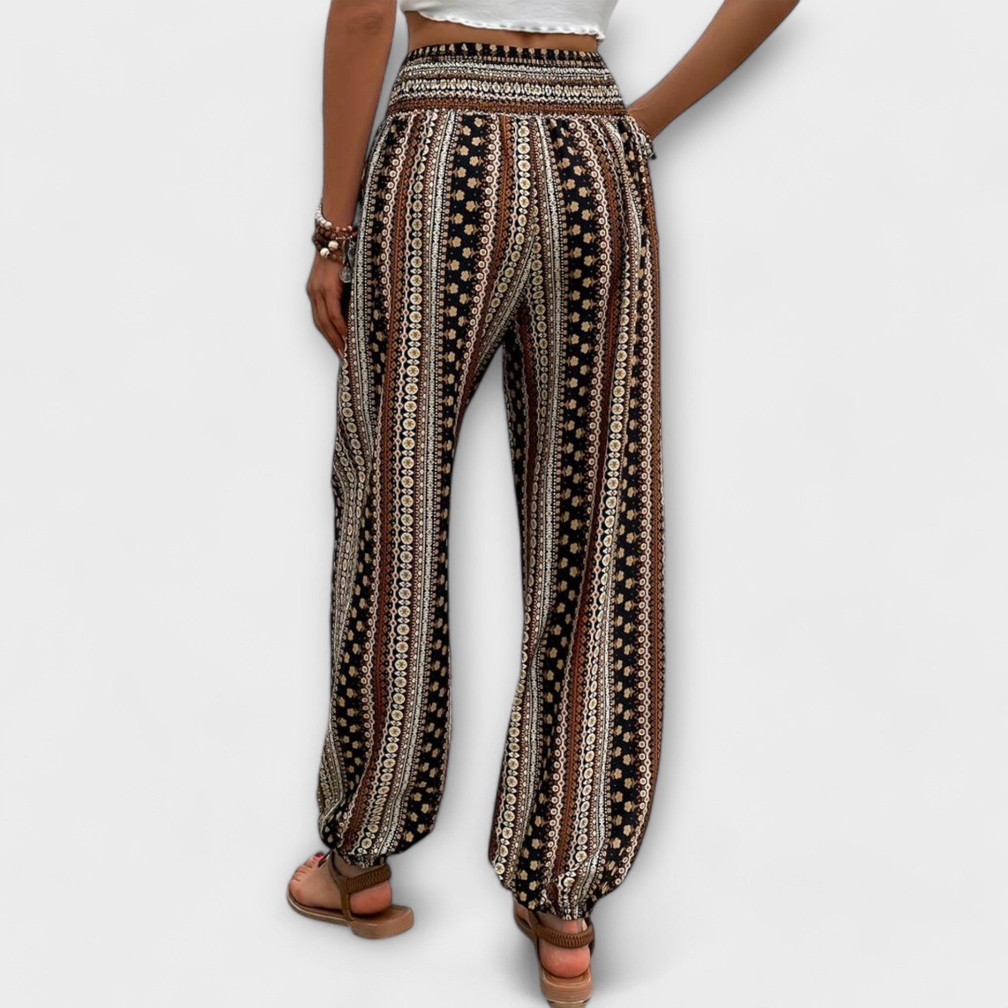 Sylvia™ - Trousers with Ethnic Graphic