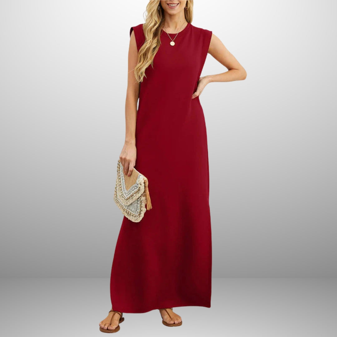 Sylvia™ – Sleeveless Maxi Side-Slit Dress