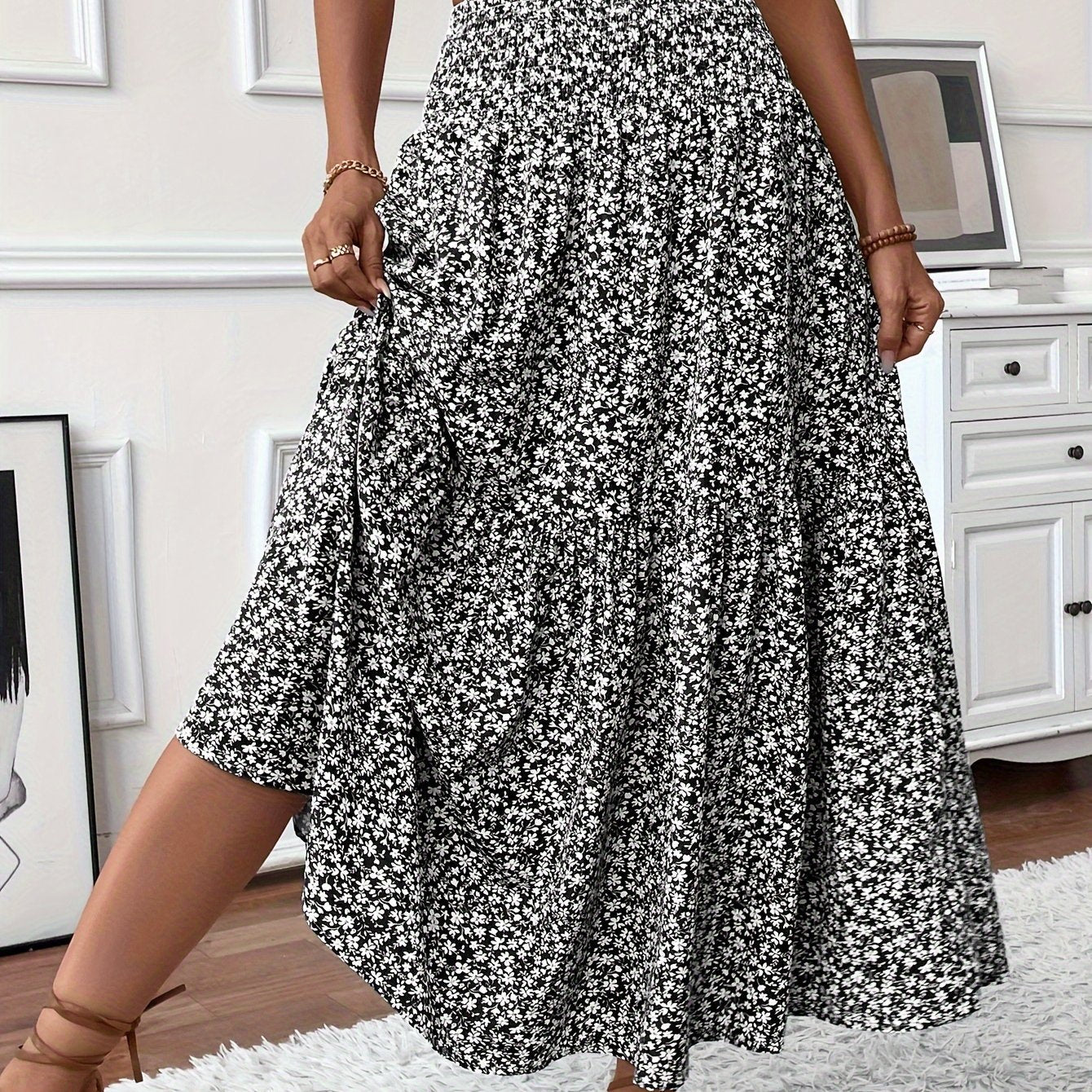 Sylvia™ – Tiered Floral Maxi Skirt
