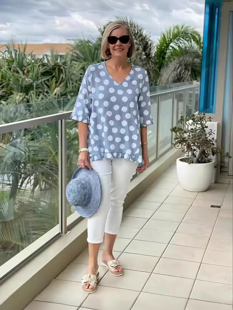 Sylvia™ – Relaxed Polka Dot Tunic