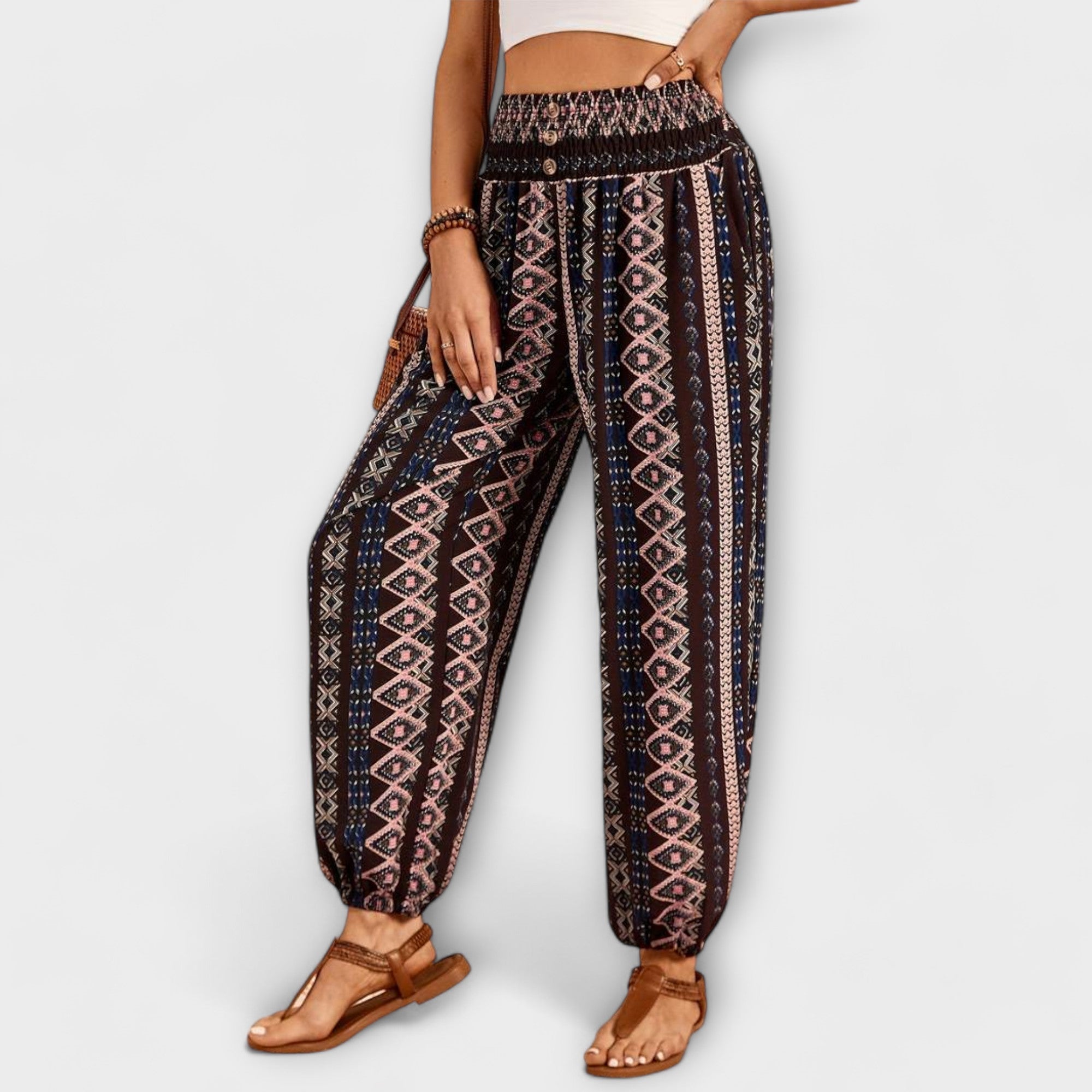 Sylvia™ - Trousers with Ethnic Graphic