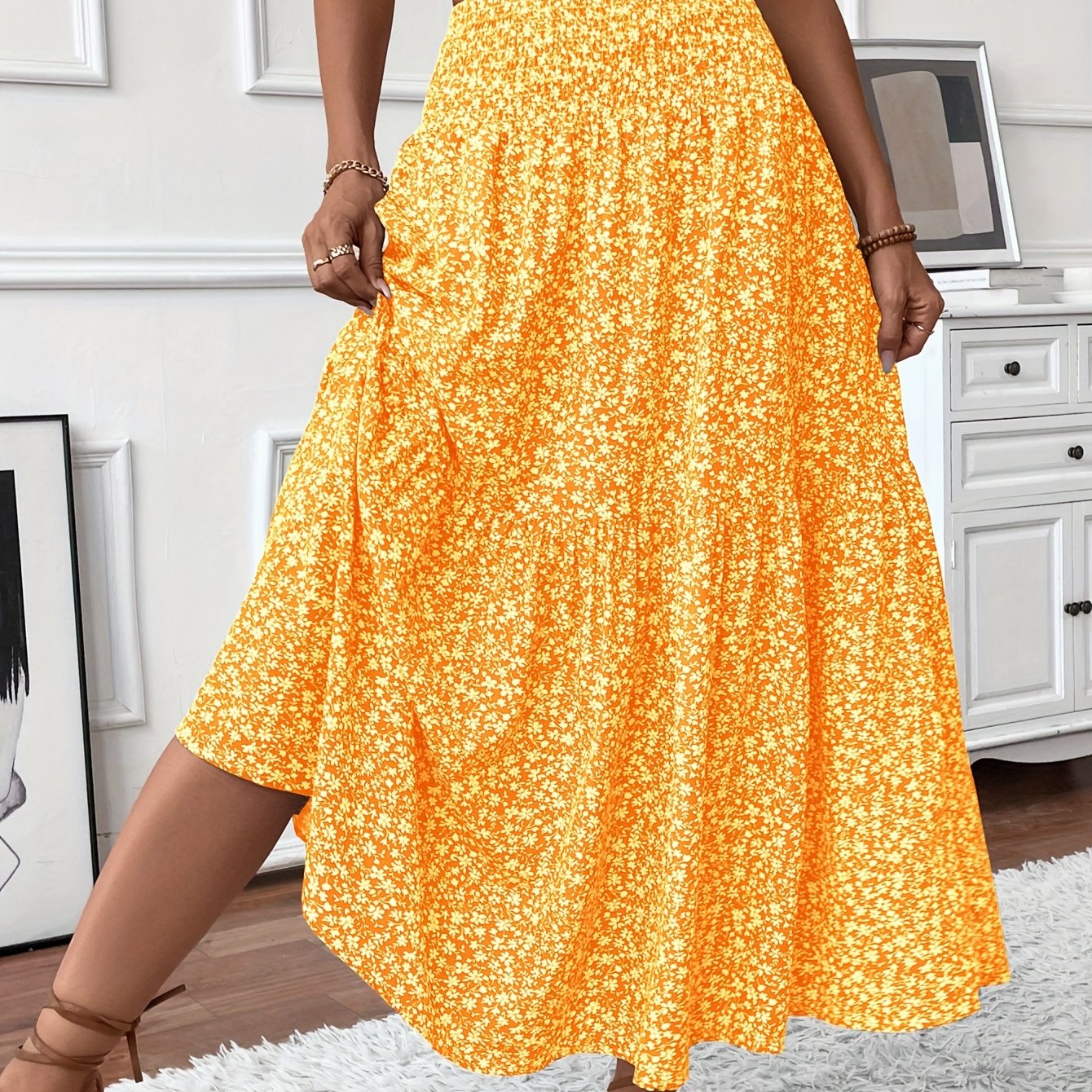 Sylvia™ – Tiered Floral Maxi Skirt