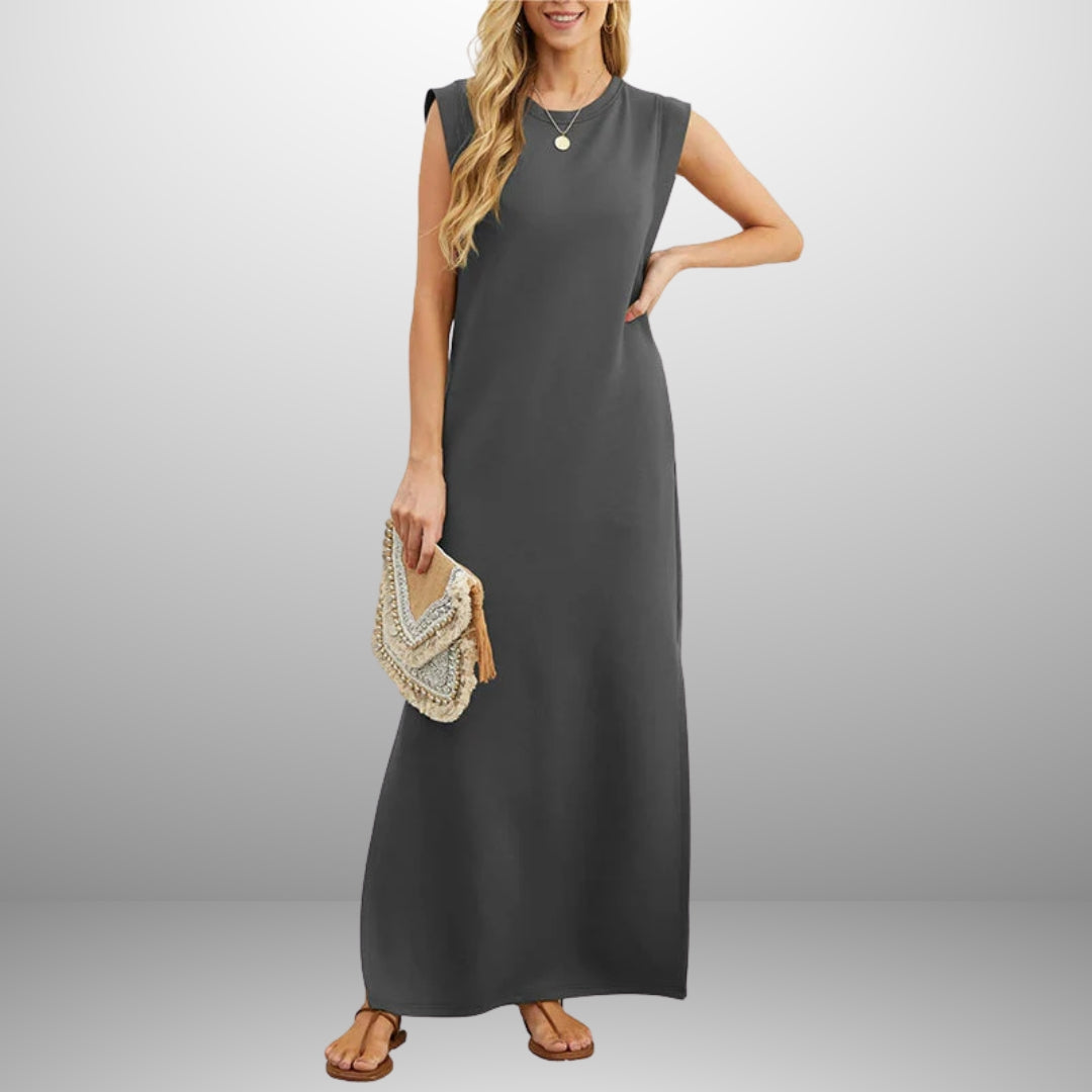 Sylvia™ – Sleeveless Maxi Side-Slit Dress