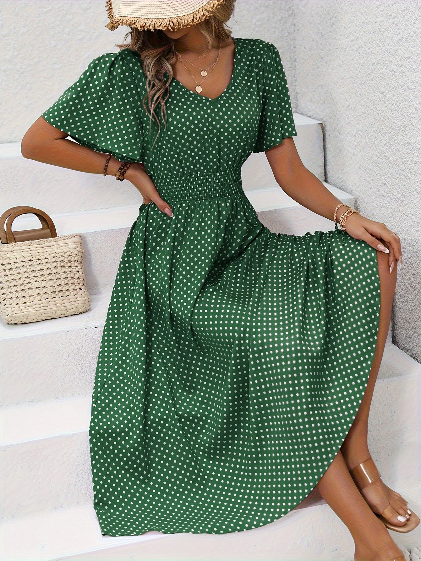 Sylvia™ – Polka Dotti Midi Dress