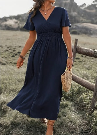 Sylvia™ – Smocked Waist Midi Dress