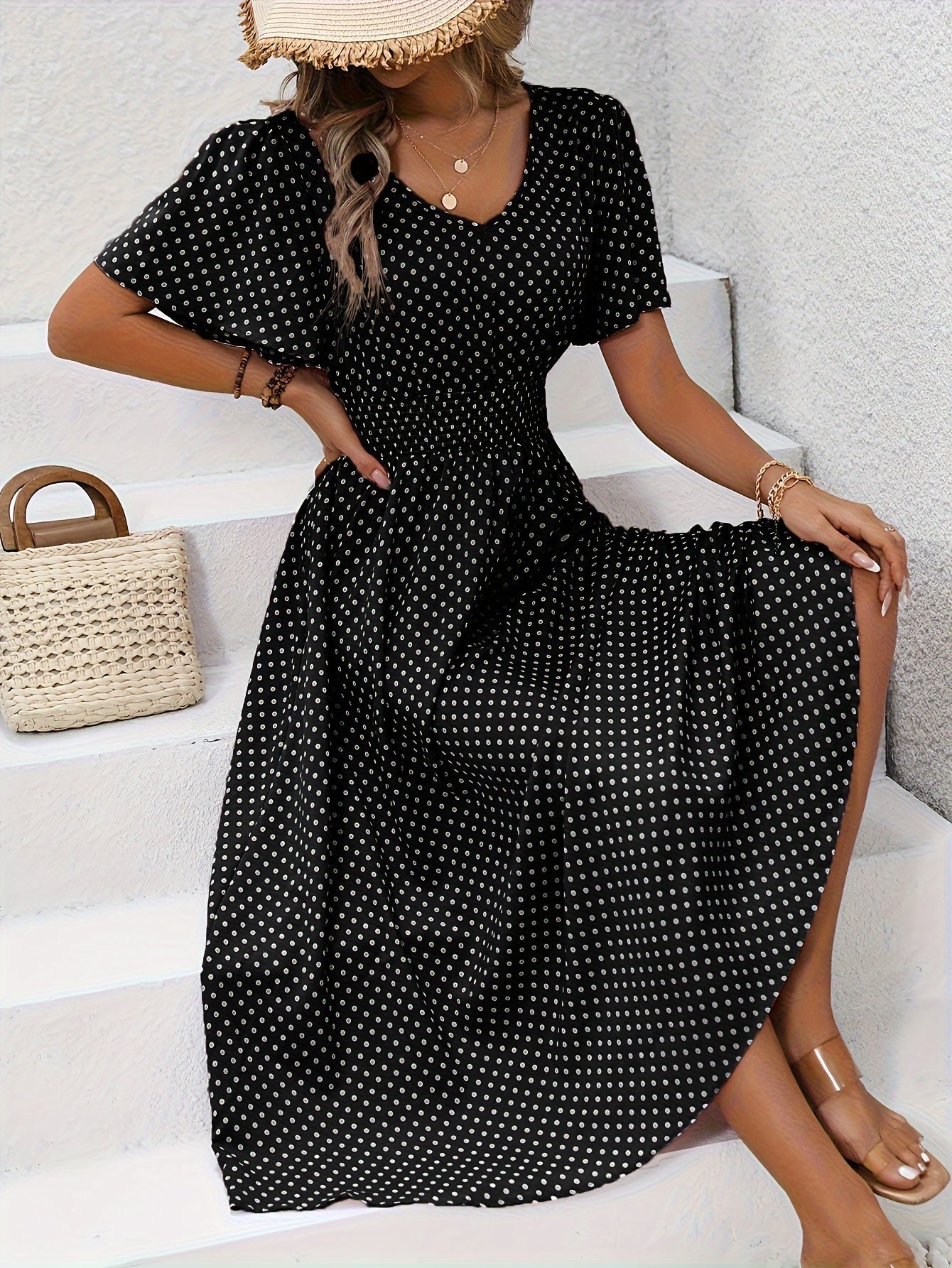 Sylvia™ – Polka Dotti Midi Dress