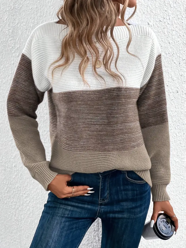 Sylvia™ - Elegant Long-Sleeve Sweater with Dropped Shoulders