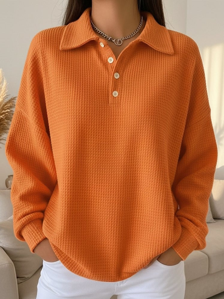 Sylvia™ | Soft Knit Polo Sweater