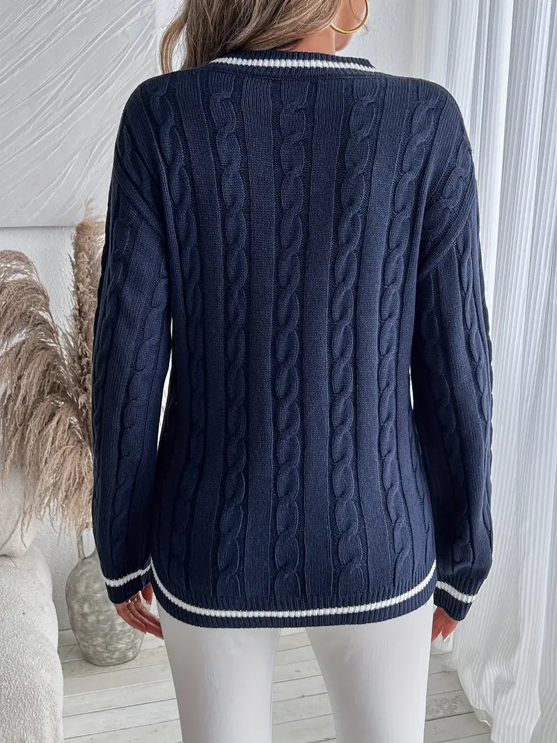 Sylvia™ | Comfortable V-Neck Autumn Sweater
