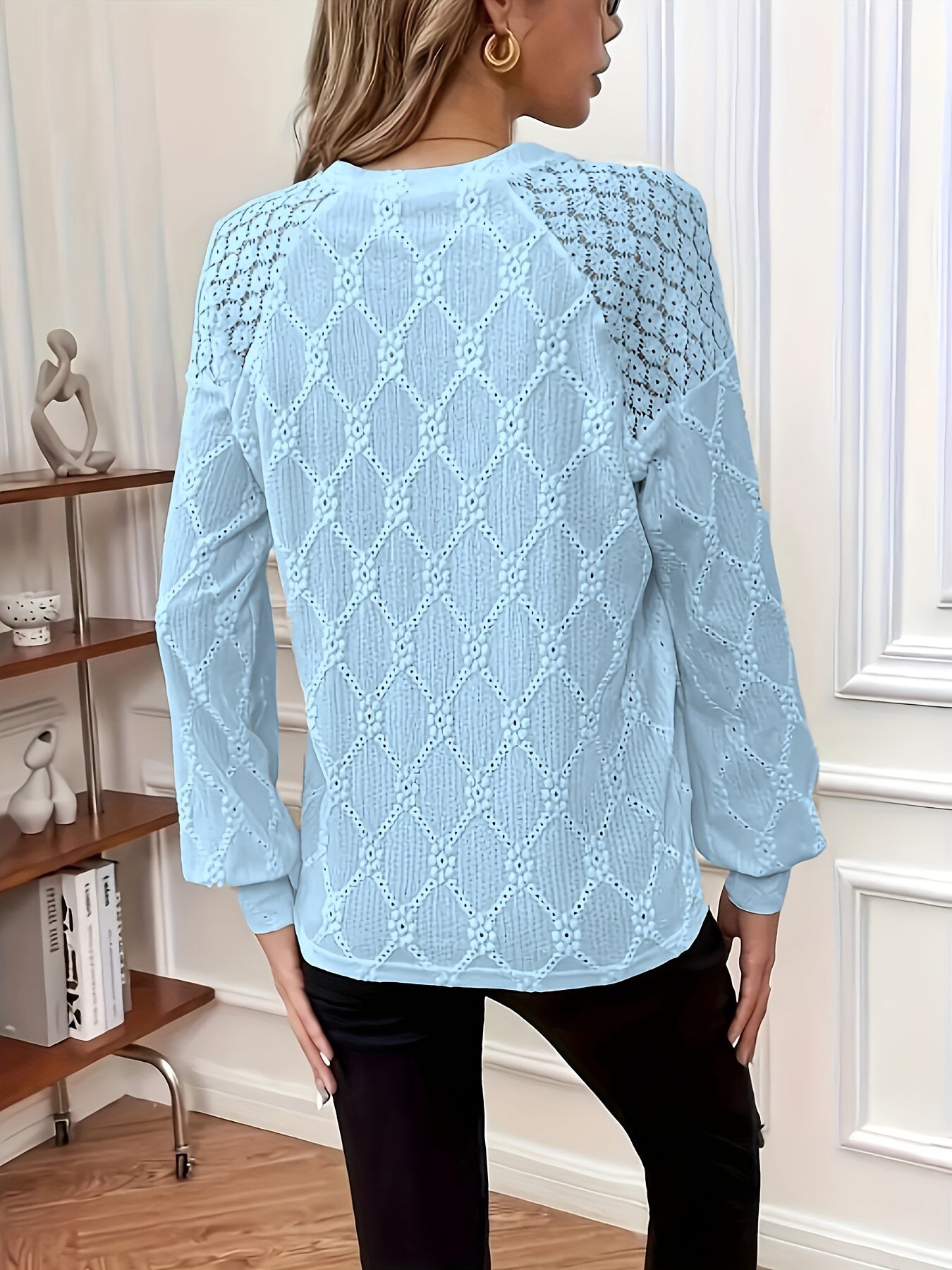 Sylvia™ – Eyelet Button Detail Blouse
