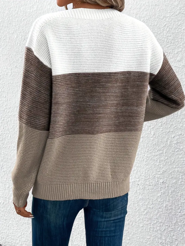 Sylvia™ - Elegant Long-Sleeve Sweater with Dropped Shoulders