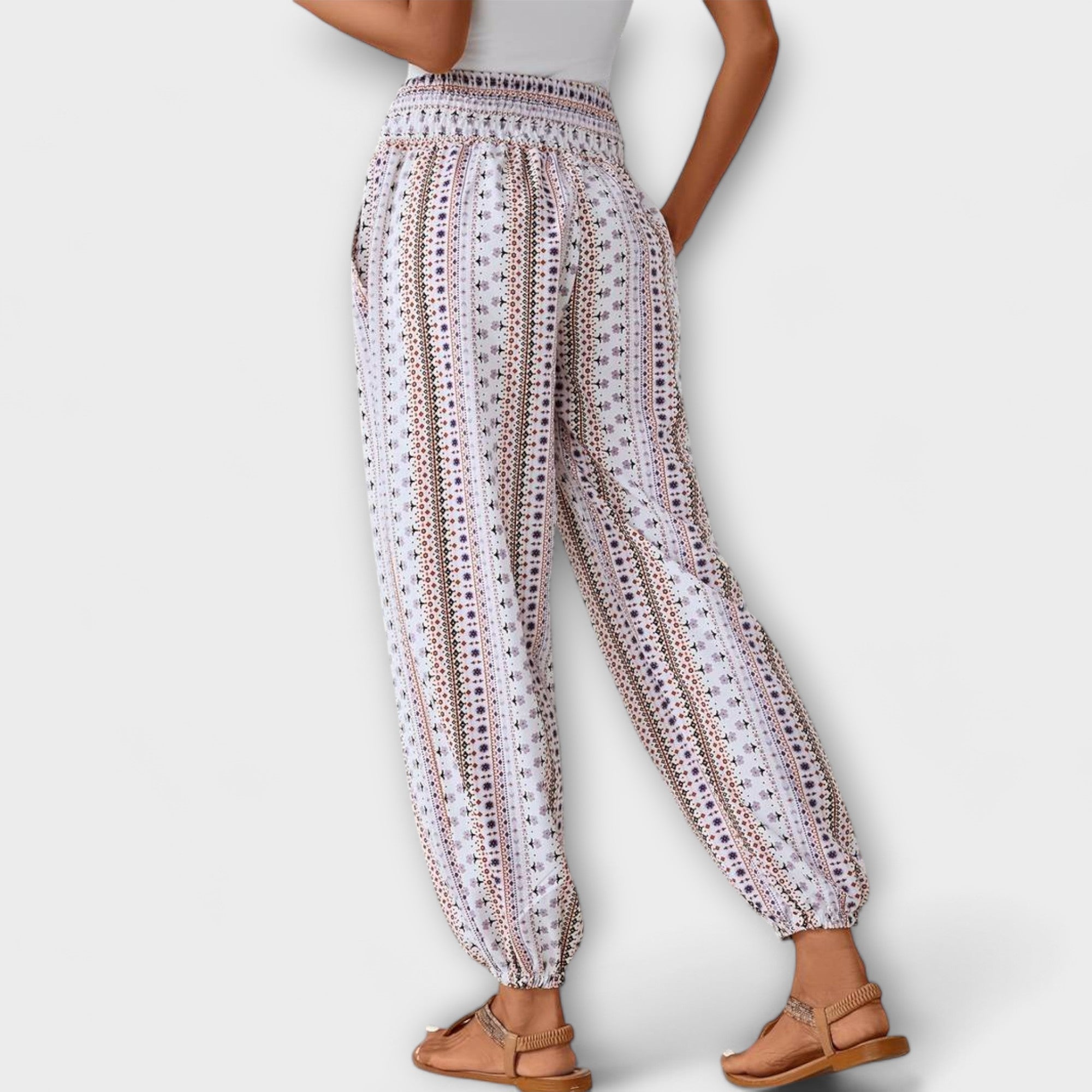 Sylvia™ - Trousers with Ethnic Graphic