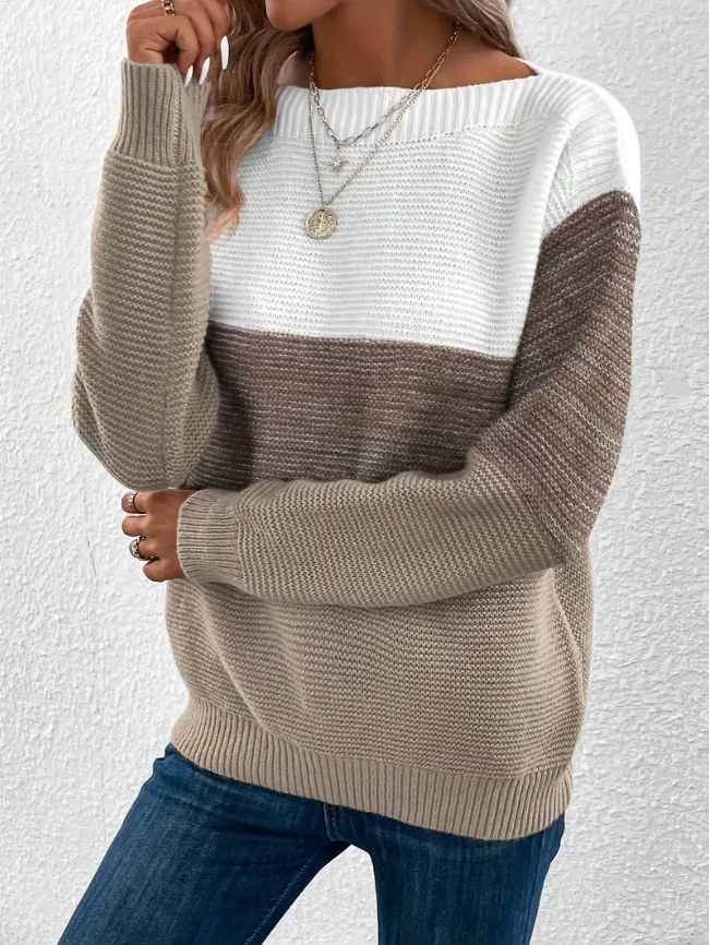 Sylvia™ - Elegant Long-Sleeve Sweater with Dropped Shoulders