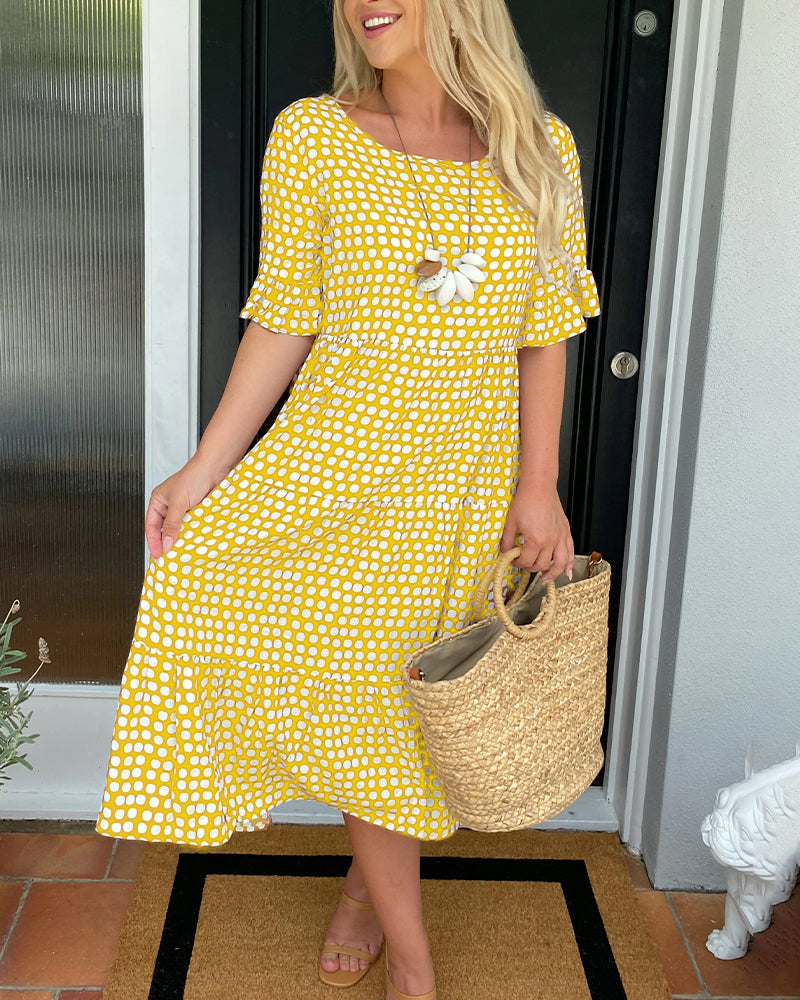 Sylvia™ – Polka Dot Ruffle Dress