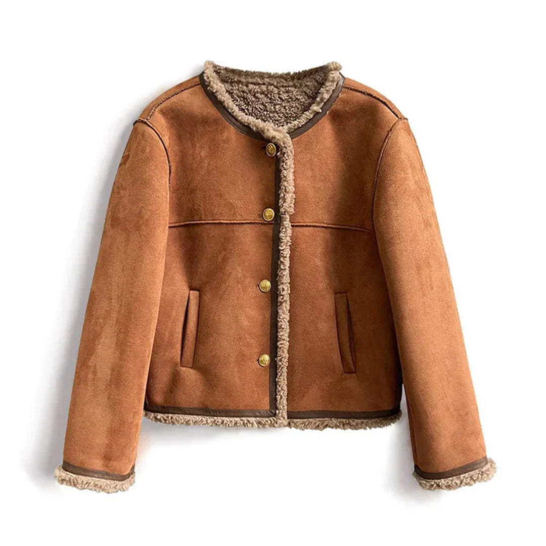 Sylvia™ - Shearling Button Jacket