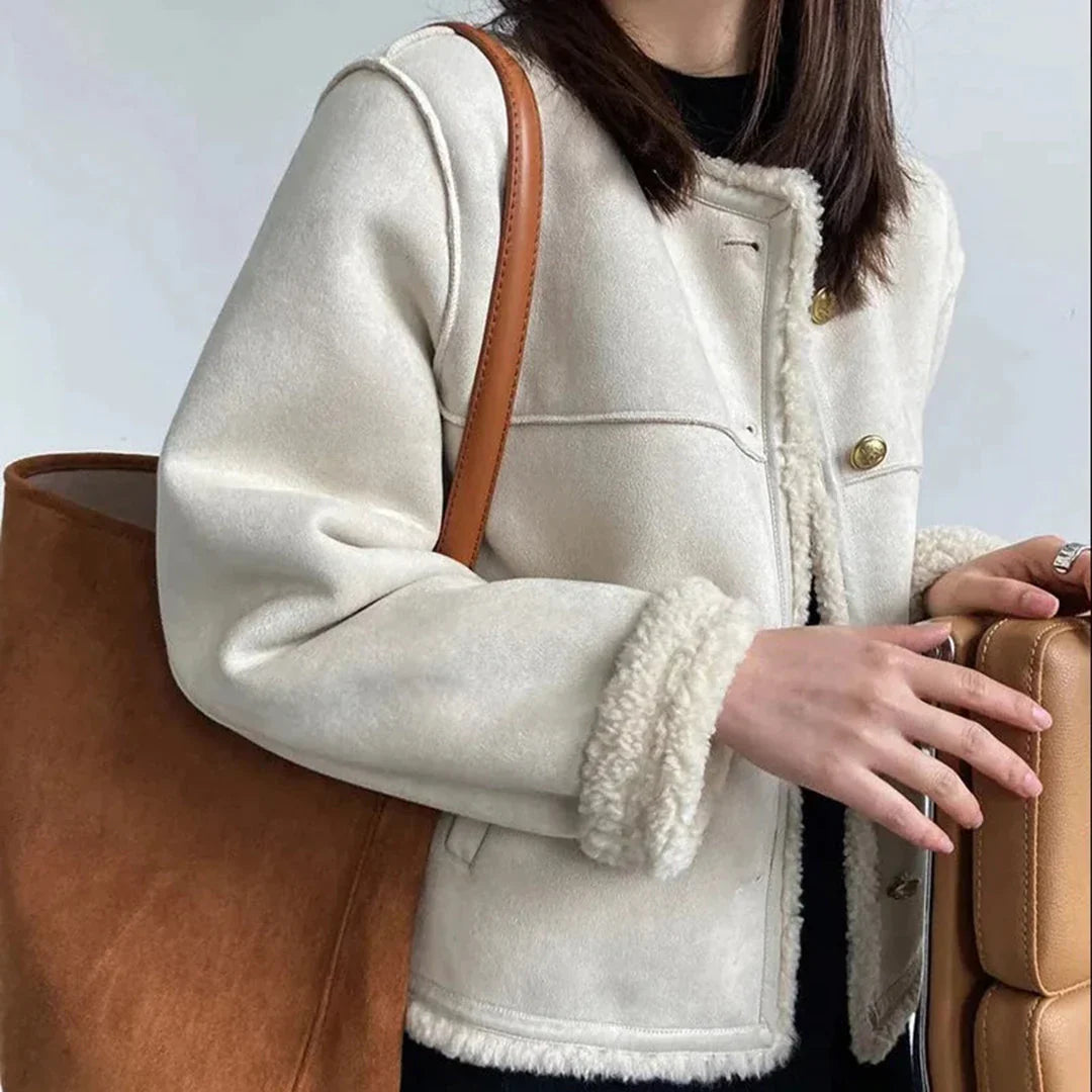 Sylvia™ - Shearling Button Jacket
