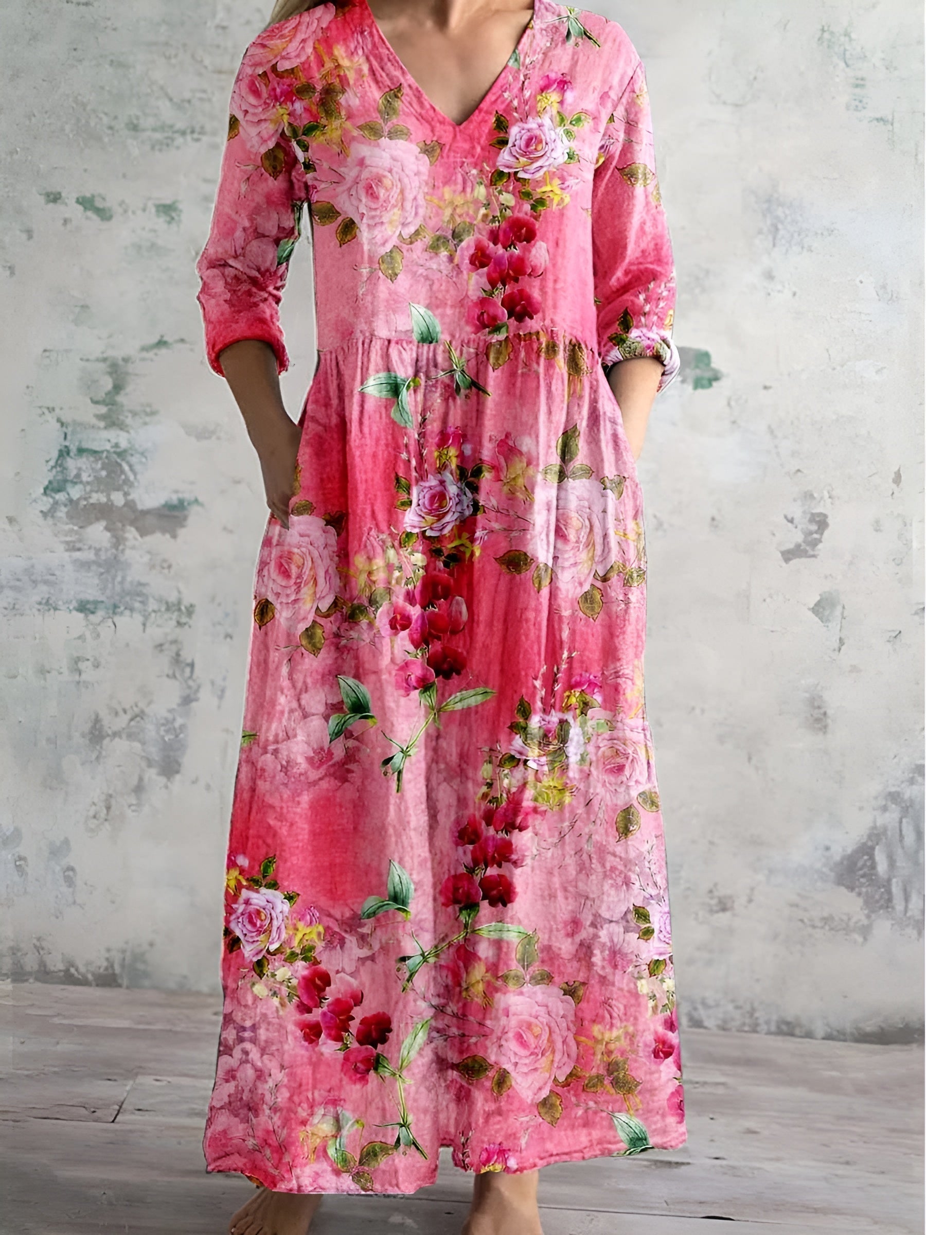 Sylvia™ – OldFlow Print Maxi Dress