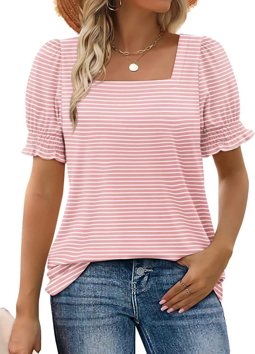 Sylvia™ – Square Neck Puff Sleeve Top
