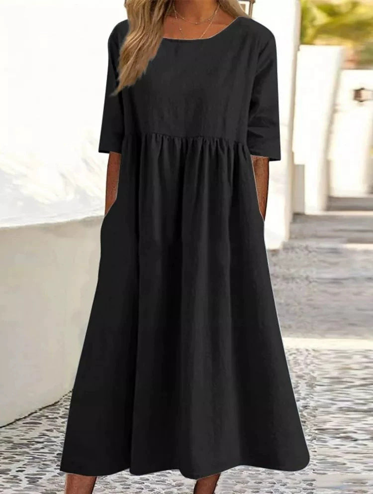 Sylvia™ – Relaxed A-Line Midi Dress