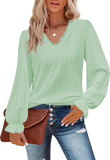 Sylvia™ – Scalloped Eyelet Blouse
