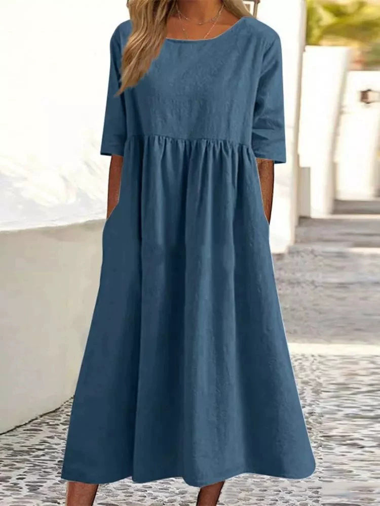 Sylvia™ – Relaxed A-Line Midi Dress