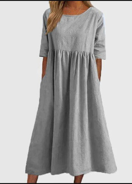 Sylvia™ – Relaxed A-Line Midi Dress
