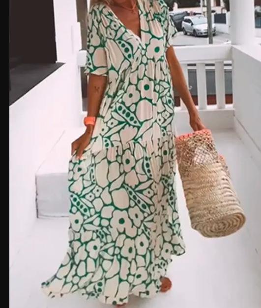 Sylvia™ – Printed Flowy Maxi Dress