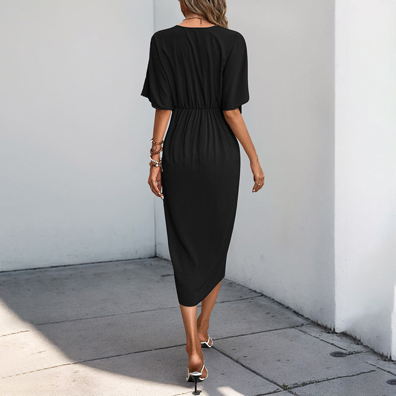Sylvia™ – Twist Front Midi Dress