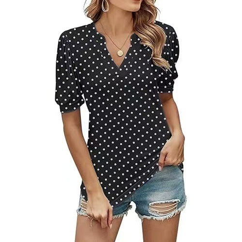 Sylvia™ – Polka Dot V-Neck Blouse