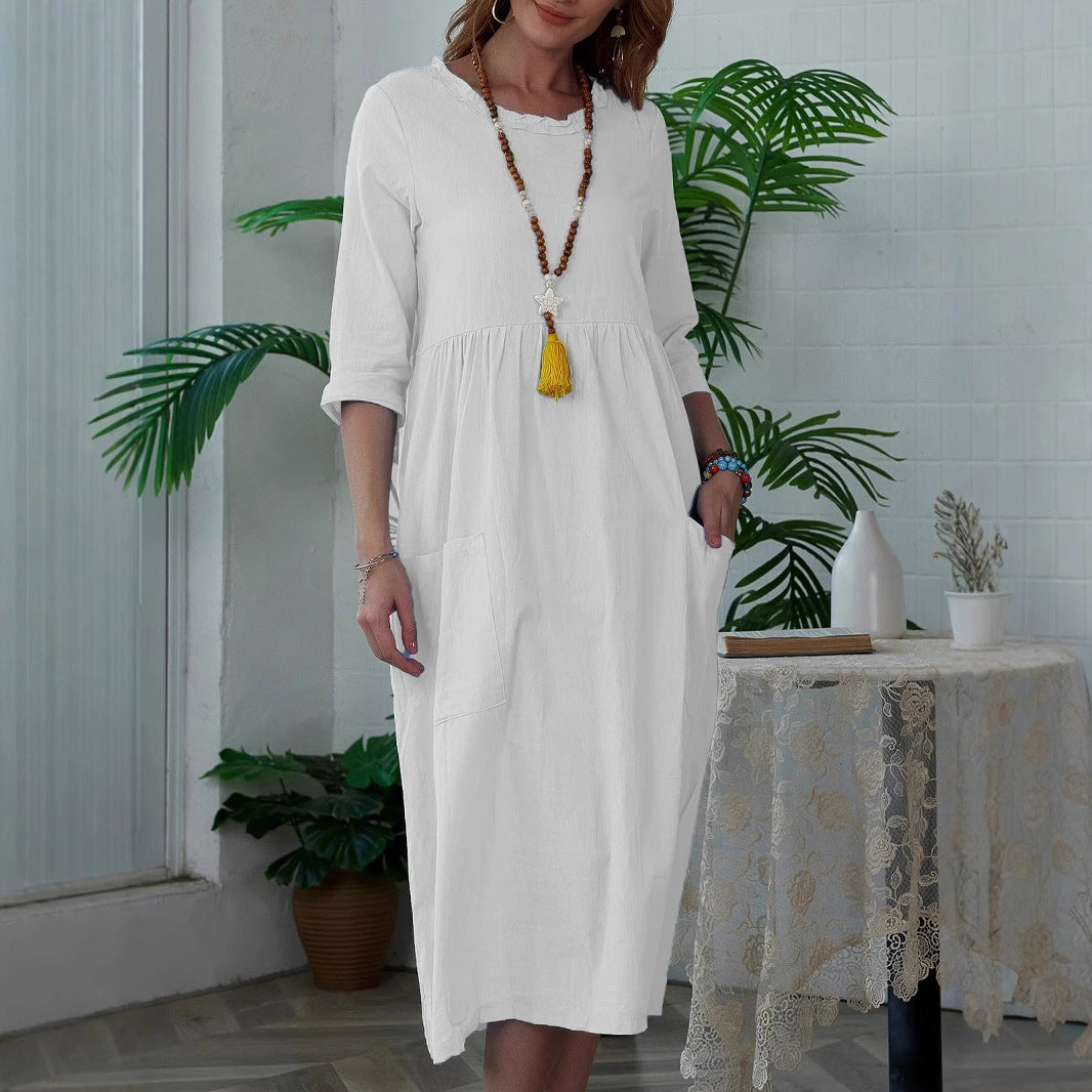 Sylvia™ – Relaxed Pocket Midi Dress