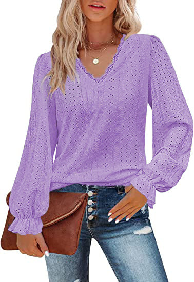 Sylvia™ – Scalloped Eyelet Blouse