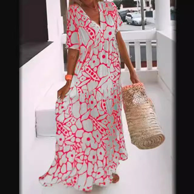 Sylvia™ – Printed Flowy Maxi Dress