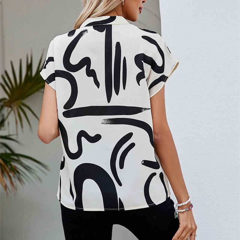 Sylvia™ – Abstract Print Blouse
