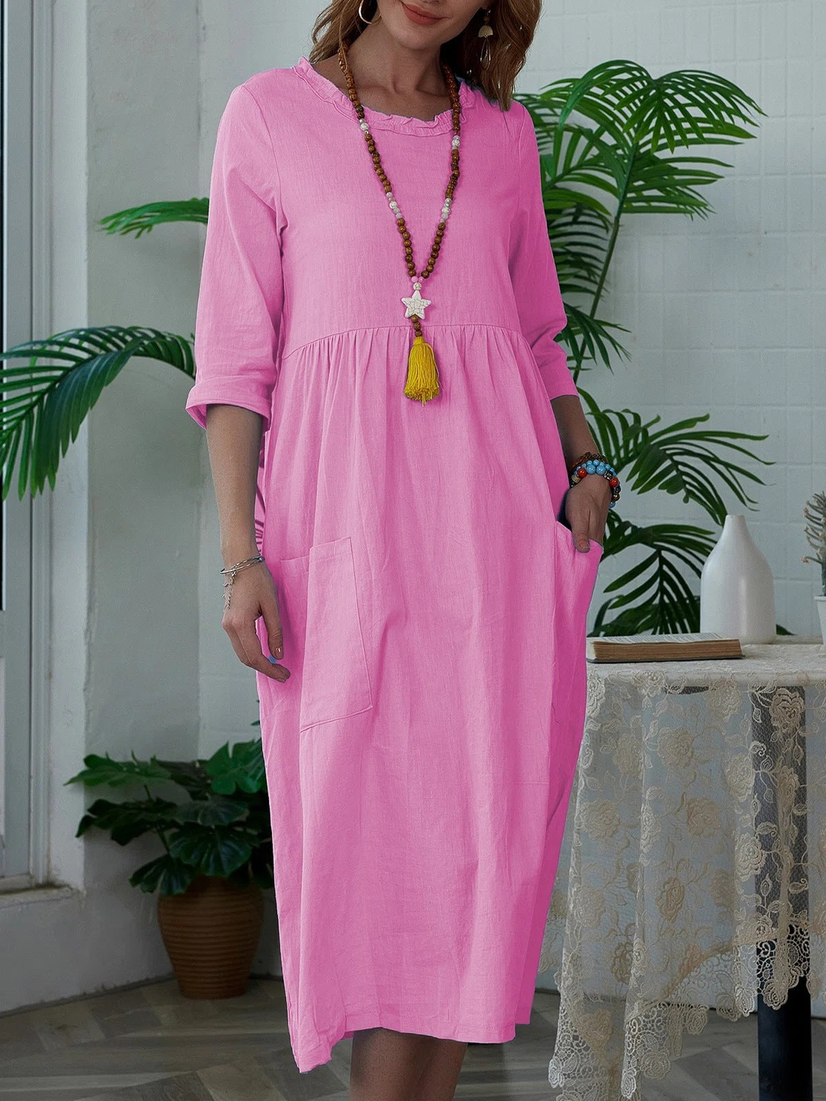 Sylvia™ – Relaxed Pocket Midi Dress