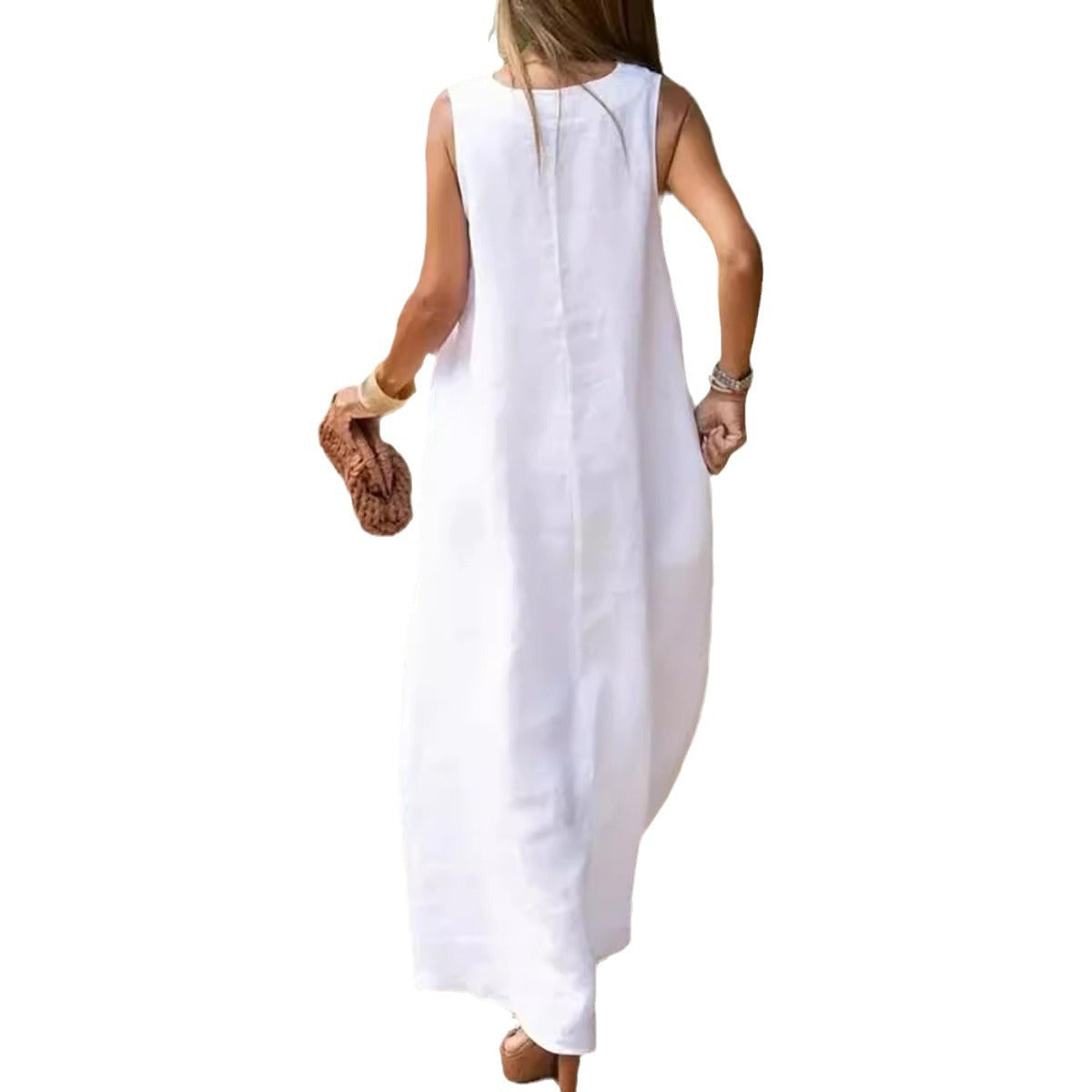 Sylvia™ – Sleeveless V-Neck Maxi Dress