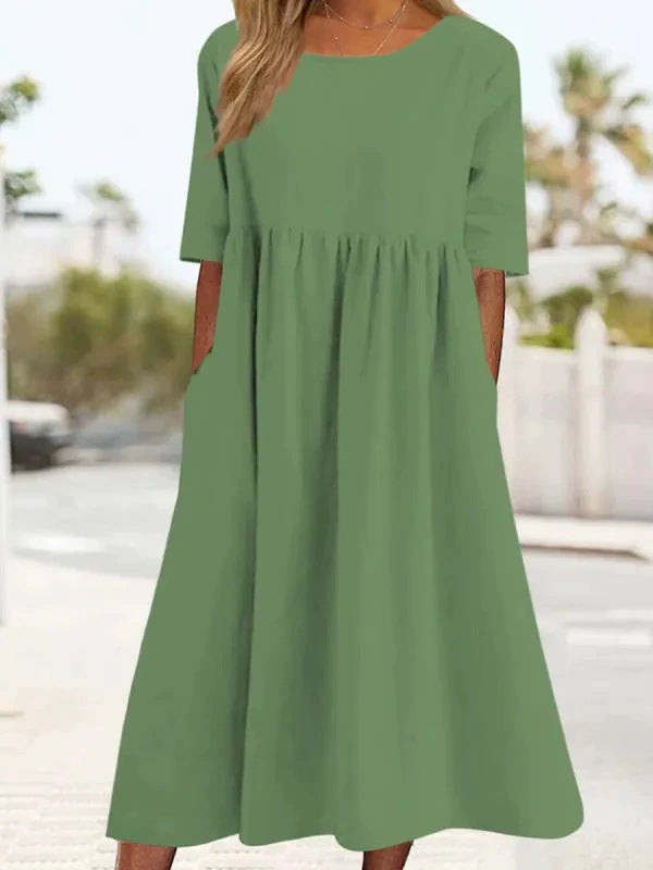 Sylvia™ – Relaxed A-Line Midi Dress