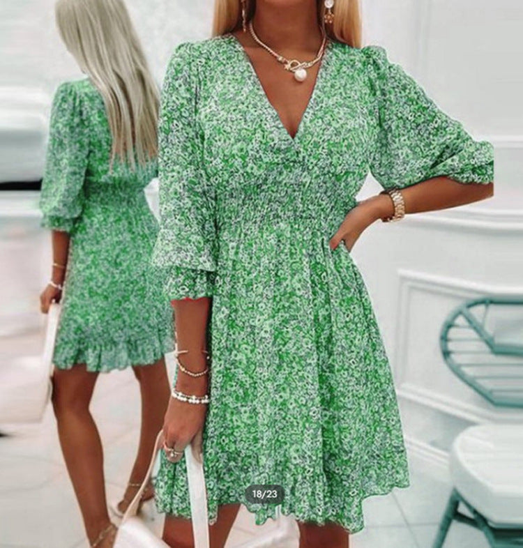 Sylvia™ – Floral Smocked Midi Dress