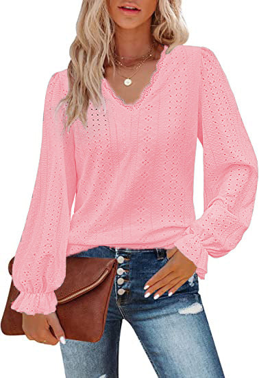 Sylvia™ – Scalloped Eyelet Blouse