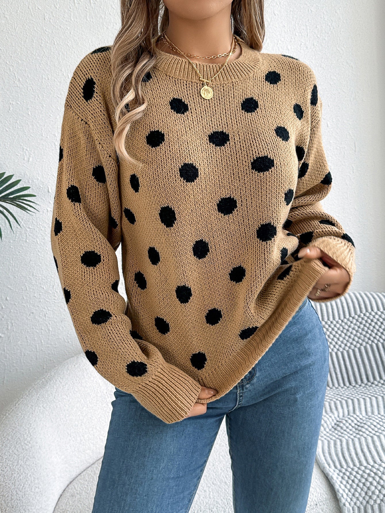 Sylvia™ – Polka Dot Knit Jumper