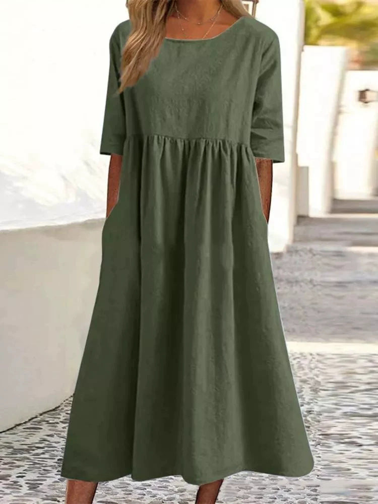 Sylvia™ – Relaxed A-Line Midi Dress