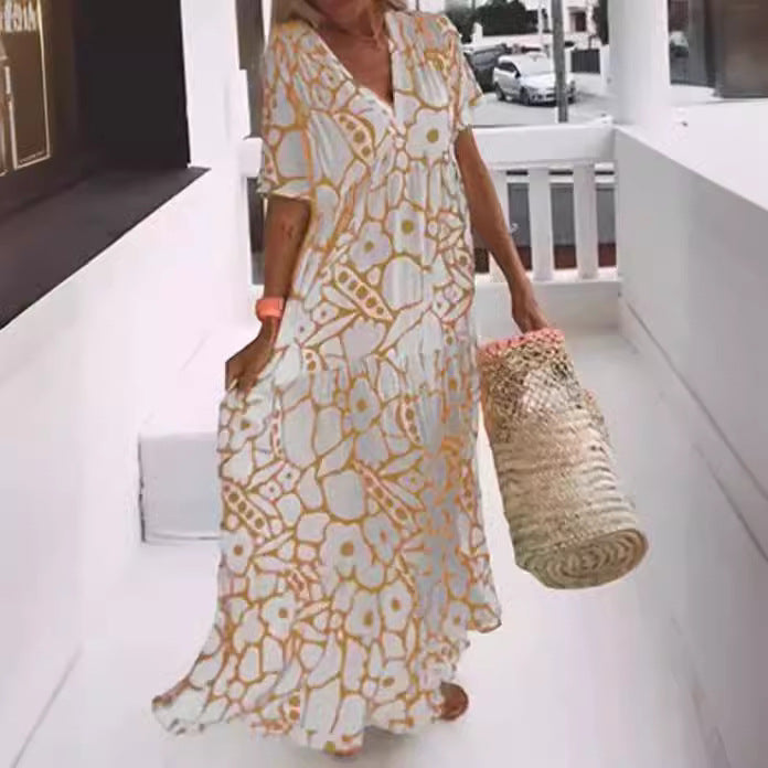 Sylvia™ – Printed Flowy Maxi Dress