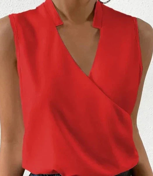 Sylvia™ | Classic Sleeveless Solid Blouse