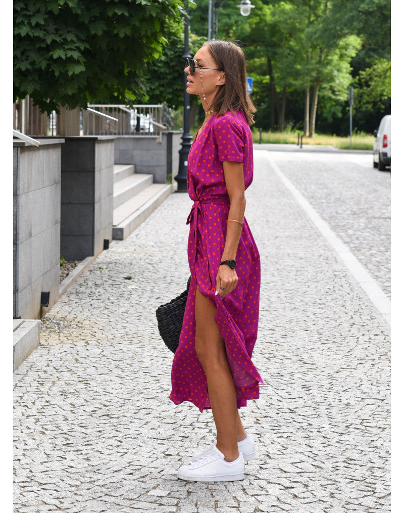 Sylvia™ – Floral Wrap Midi Dress